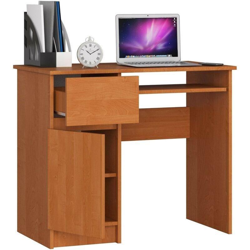 Kahverengi Laminat Mat Çekmeceli Çocuk Bilgisayar Masası-90x50x77 cm - 115783