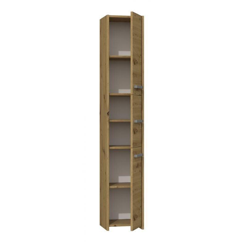 Kahverengi Suntalam 3 Kapaklı Raflı Banyo Dolabı-170x30x30 cm - 113830