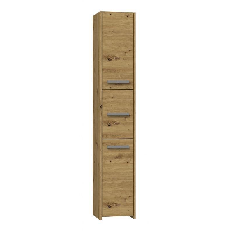Kahverengi Suntalam 3 Kapaklı Raflı Banyo Dolabı-170x30x30 cm - 113830