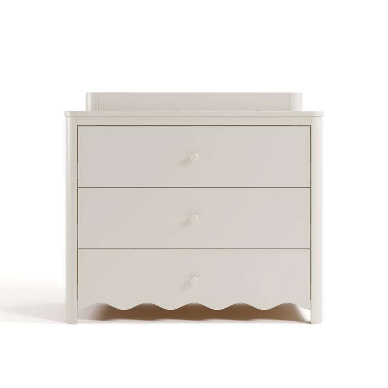 Kum Beji Masif Çam ve Endüstriyel Ahşap Çıkarılabilir Üst Tablalı 3 Çekmeceli Şifonyer - 104x48x92 cm - 122518