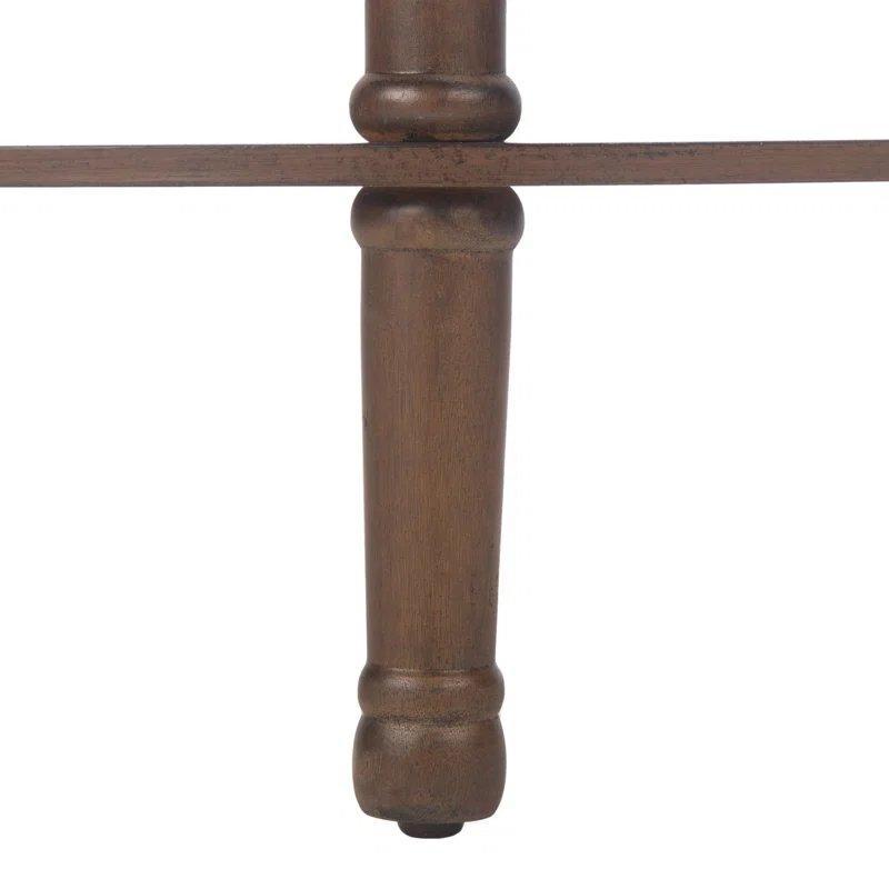 Masif Çam ve MDF Raflı Yarım Ay Tasarım Oval Dresuar - 72x72 cm - 132196