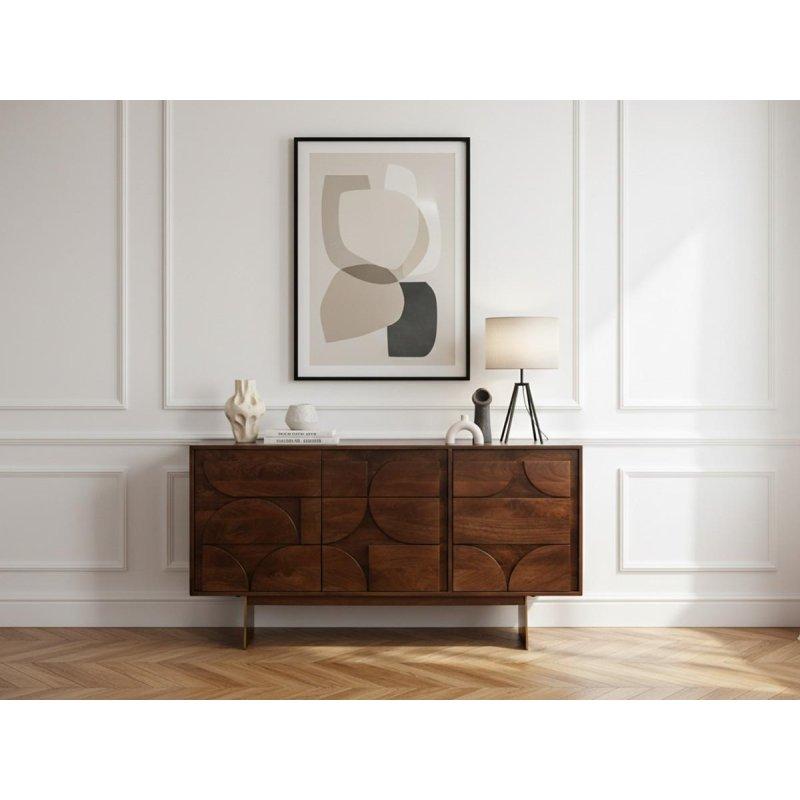 Masif Mango Ağacı 3 Kapaklı Konsol - 145x40x76 cm - 129486