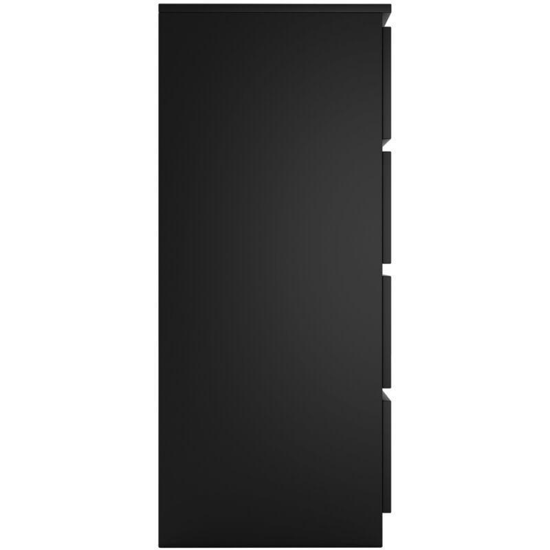 Mat Siyah Ahşap 8 Çekmeceli Şifonyer - 120x40x97 cm - 123157