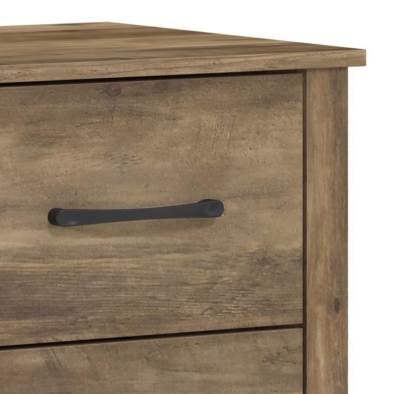 Meşe Görünümlü Endüstriyel Ahşap 5 Çekmeceli Metal Kulplu Dikey Şifonyer - 79x119 cm - 122893