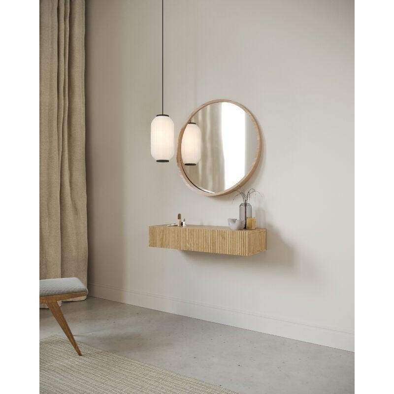 Meşe Rengi MDF ve Melamin Bas Aç Çekmeceli Duvara Monte Dresuar - 90x36x17 cm - 134006