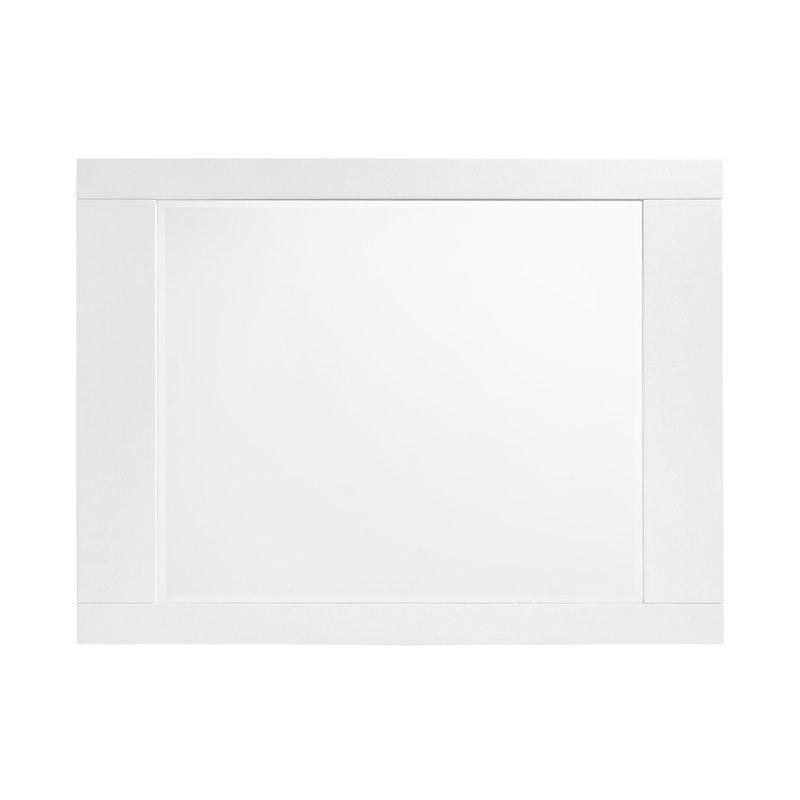Parlak Beyaz Modern Tasarım Dikdörtgen Aynalı Şifonyer - 117 cm - 123894
