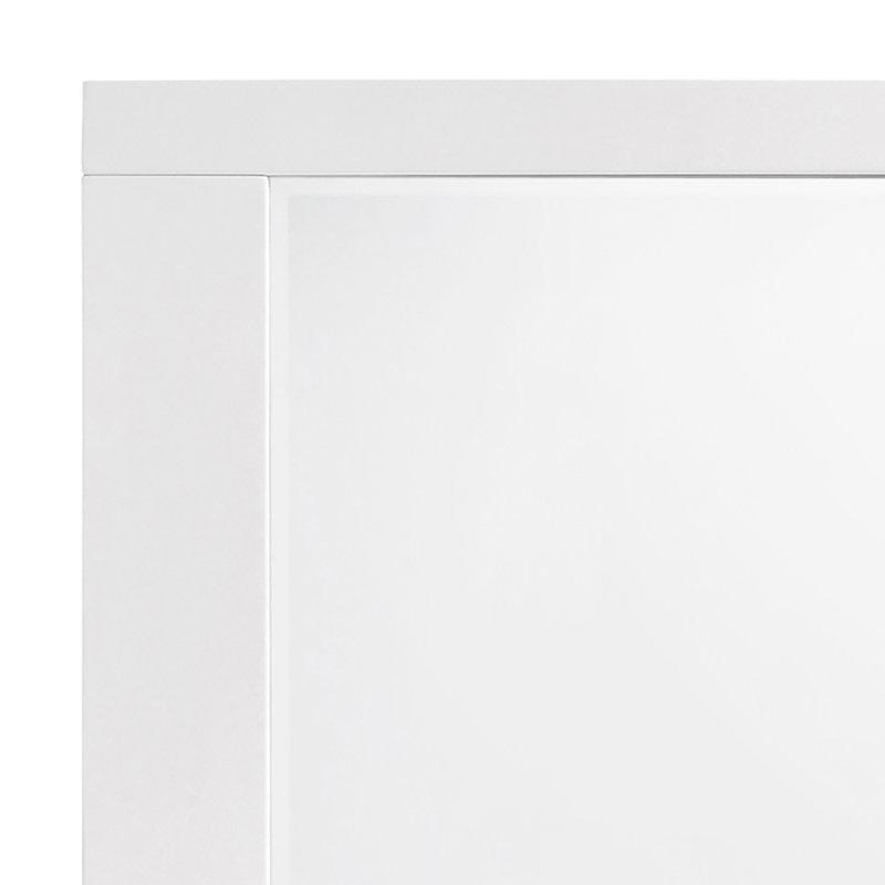 Parlak Beyaz Modern Tasarım Dikdörtgen Aynalı Şifonyer - 117 cm - 123894