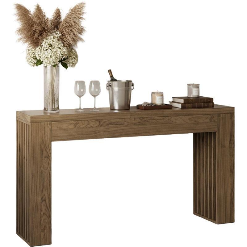 Rustik Kahverengi Endüstriyel Ahşap Geniş Yüzeyli Dresuar - 150x30x80 cm - 133762