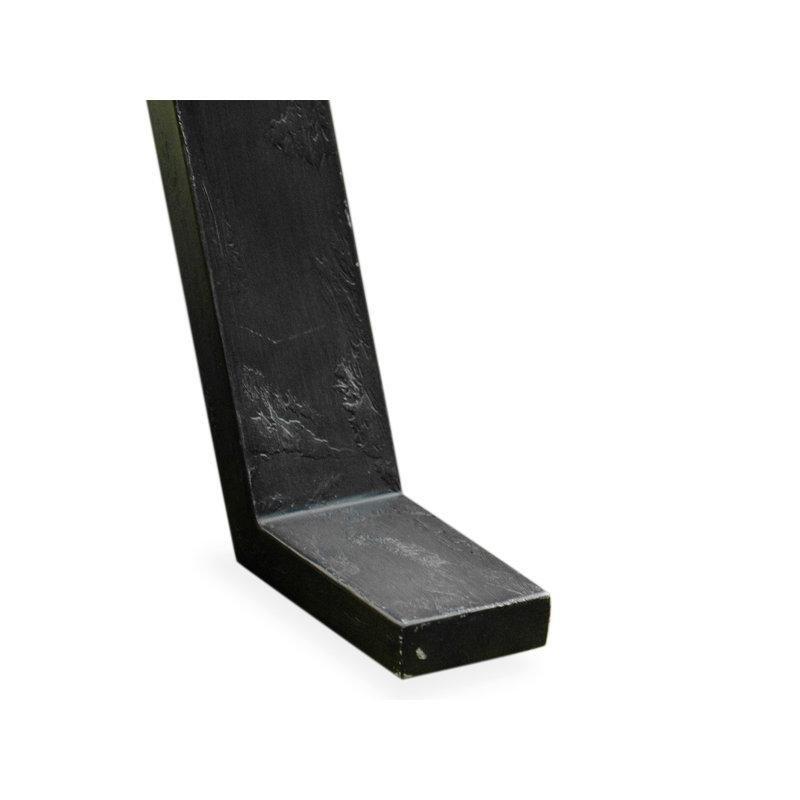 Şeffaf Cam Geri Dönüştürülmüş Ahşap X Ayaklı Cam Sehpa-44x122x77 cm - 117222