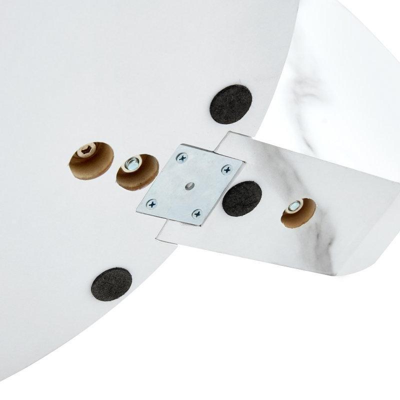 Şeffaf Temperli Cam Ayarlanabilir Ayaklı Aynalı Cam Sehpa-45x90x70 cm - 117045
