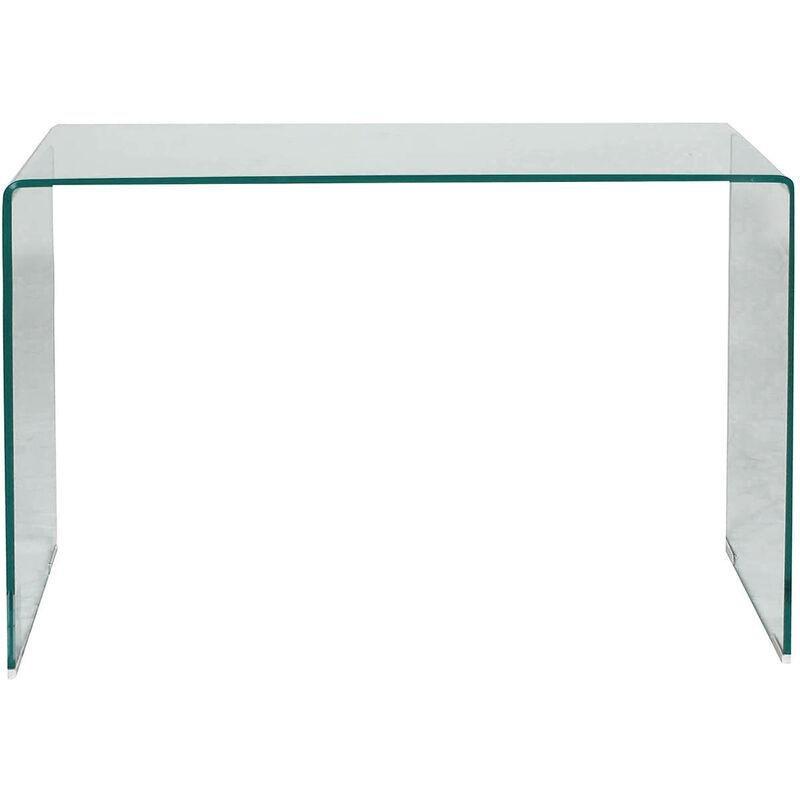 Şeffaf Temperli Cam Krom Ayaklı Dresuar - 100x33x75 cm - 133662