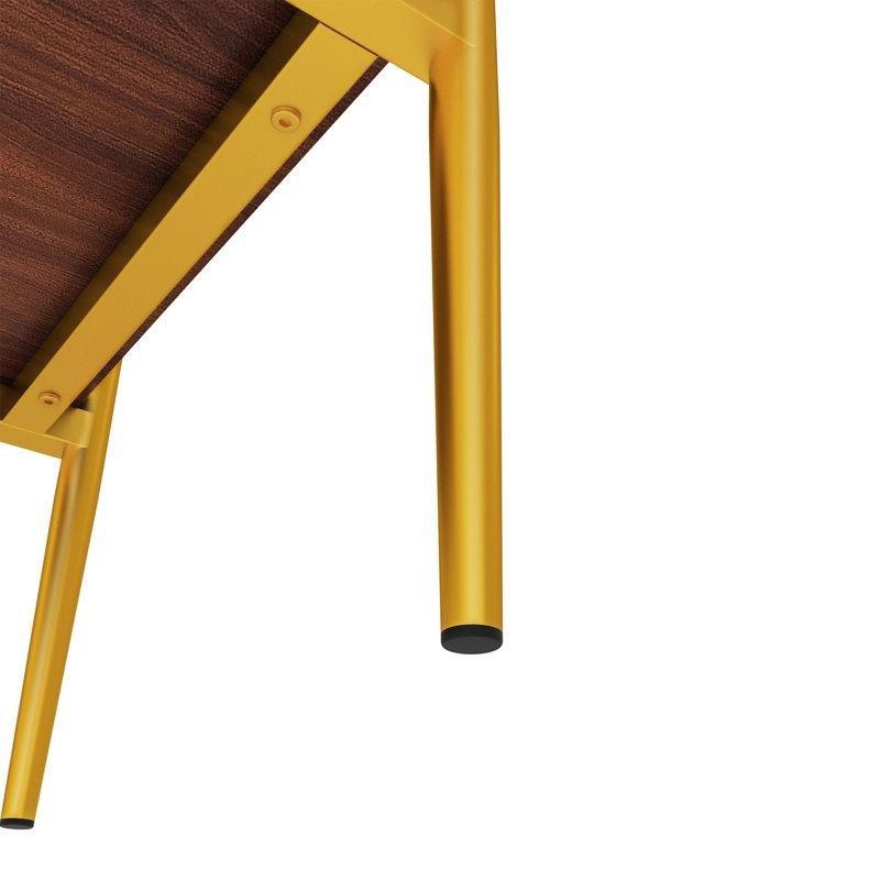 Şeffaf Temperli Cam Raflı Ferforje Cam Sehpa-54x49x39 cm - 117411