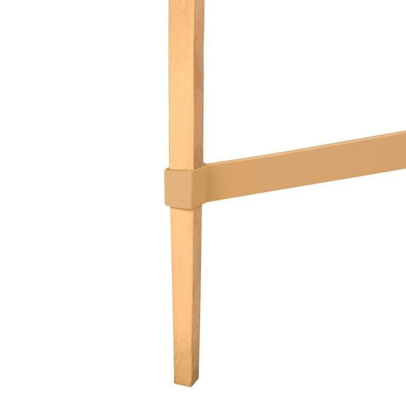 Şeffaf Temperli Cam Raflı Parlak Ferforje Cam Sehpa-51x110x110 cm - 117366