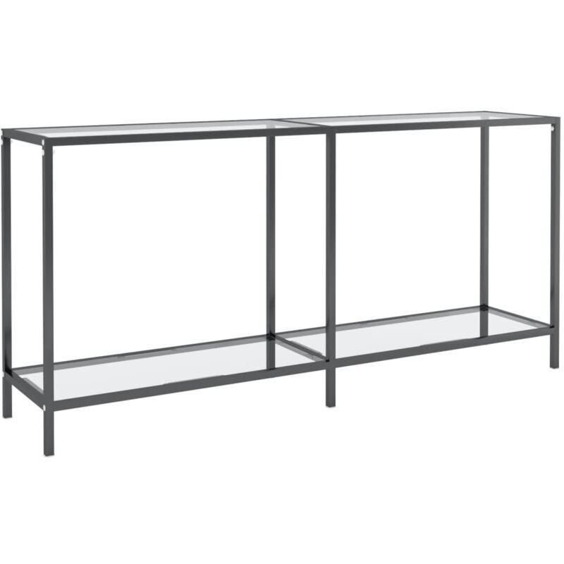 Şeffaf Temperli Cam ve Çelik Raflı Dresuar - 160x35x76 cm - 133679