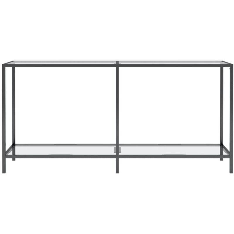 Şeffaf Temperli Cam ve Çelik Raflı Dresuar - 160x35x76 cm - 133679