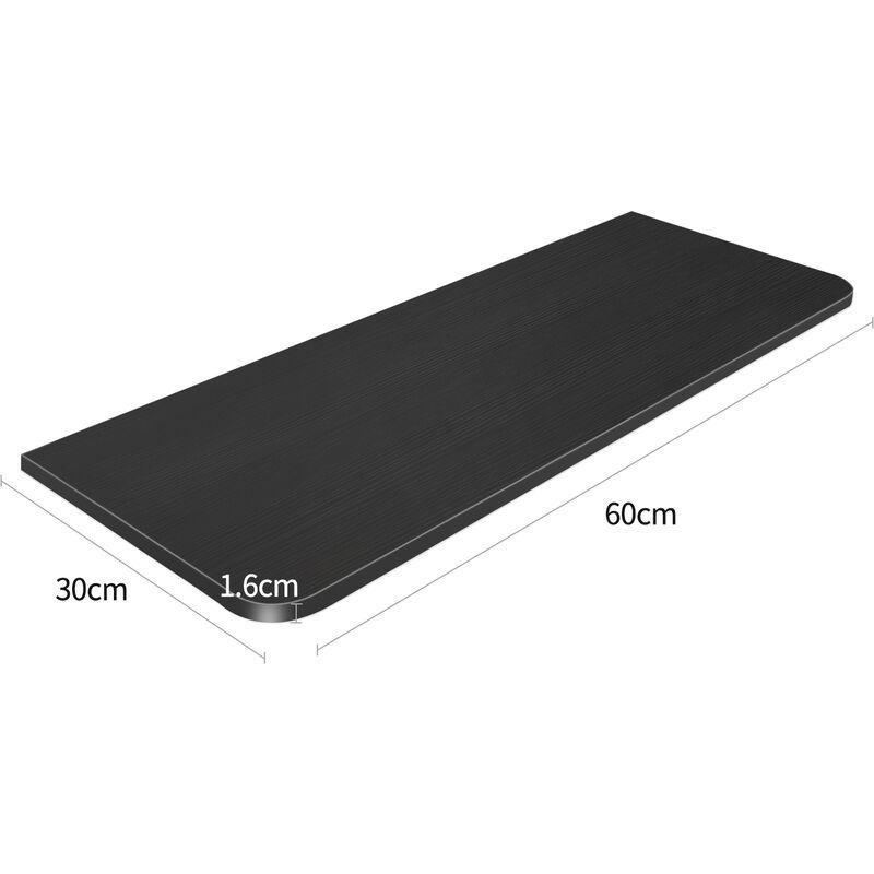 Siyah Beyaz MDF Duvara Monte Katlanır Ayarlanabilir Bilgisayar Masası-60x30x2 cm - 114552