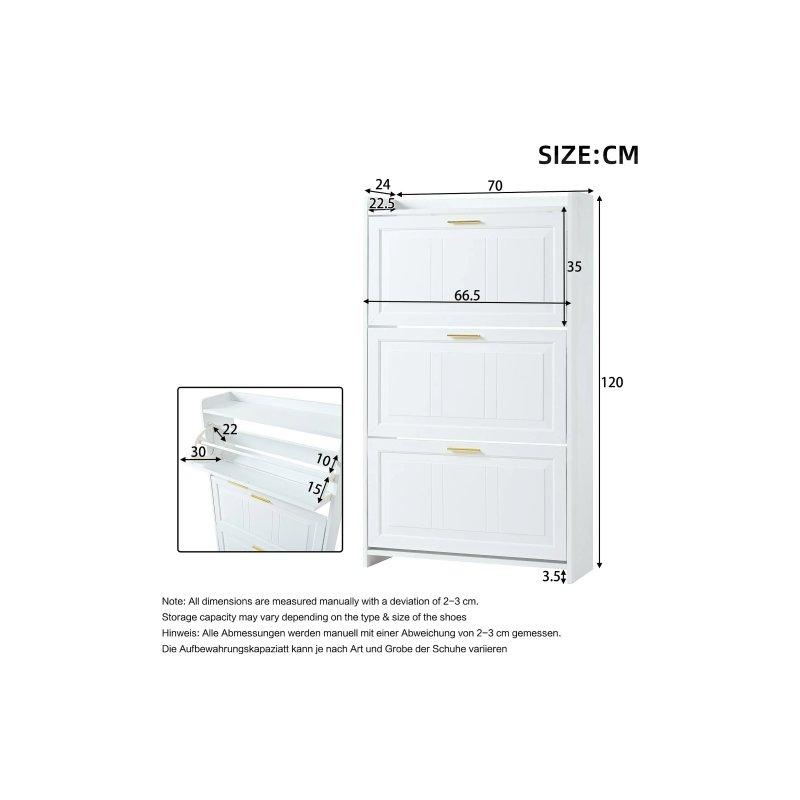 Siyah MDF ve Yonga Levha 6 Düşer Kapaklı 12 Bölmeli 2li Set Ayakkabılık - 140x24x120 cm - 118702