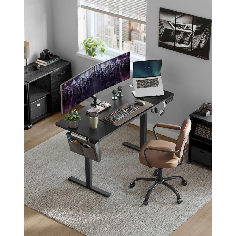 Siyah Metal 4 Hafızalı Yükseklik Ayarlı Elektrikli Bilgisayar Masası-60x140x72x120 cm - 114513