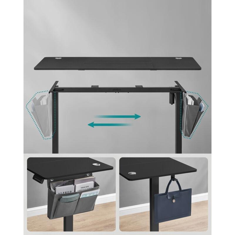 Siyah Metal 4 Hafızalı Yükseklik Ayarlı Elektrikli Bilgisayar Masası-60x140x72x120 cm - 114513