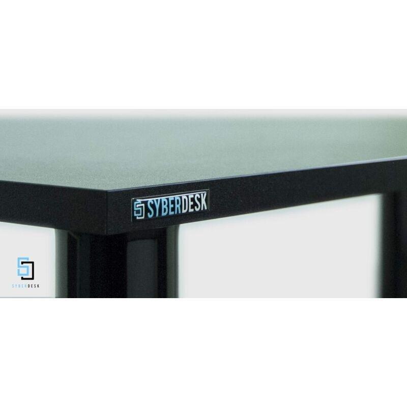 Siyah Metal Ledli Ayarlanabilir Oyuncu Bilgisayar Masası-134x62x76 cm - 116019