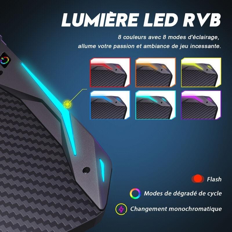 Siyah Metal Ledli Kablo Yönetim Sistemli Oyuncu Bilgisayar Masası-140x60x75 cm - 116012