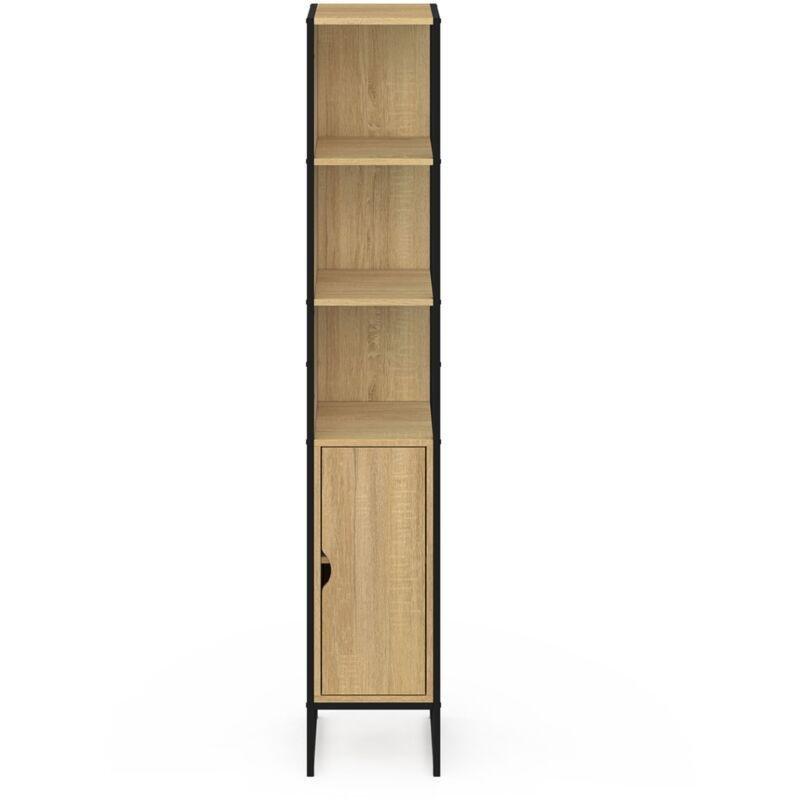 Siyah Metal Raflı Banyo Dolabı-30x30x170 cm - 113700