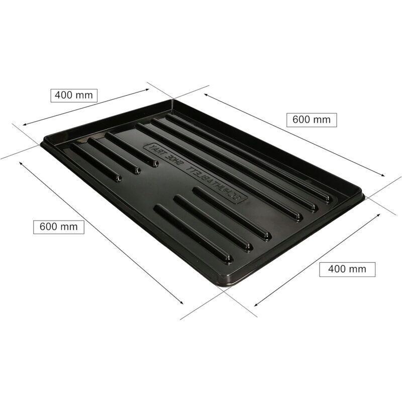 Siyah Plastik Su Geçirmez Kapı Önü Ayakkabılık - 60x40 cm - 119931