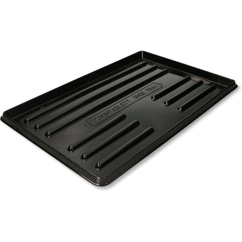 Siyah Plastik Su Geçirmez Kapı Önü Ayakkabılık - 60x40 cm - 119931