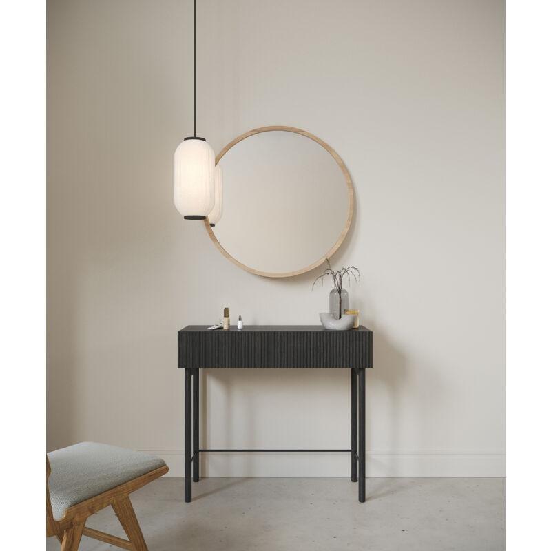 Siyah Portland Dişbudak Renk Ahşap Ayaklı Çekmeceli Dresuar - 90x32x80 cm - 134090