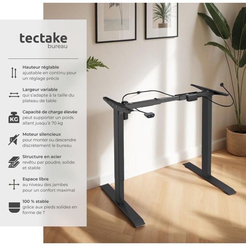 Siyah Toz Boyalı Çelik Elektrikli Ayarlanabilir Bilgisayar Masası-129x65x71x121 cm - 114630