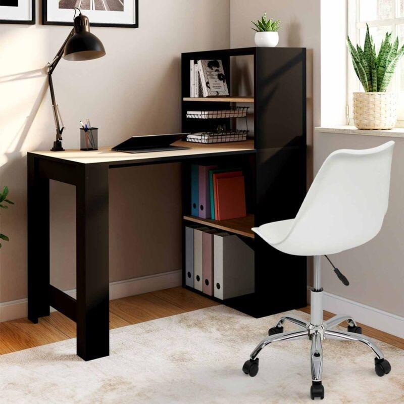 Siyah Yonga Levha Raflı Çocuk Bilgisayar Masası-113x60x120 cm - 115813