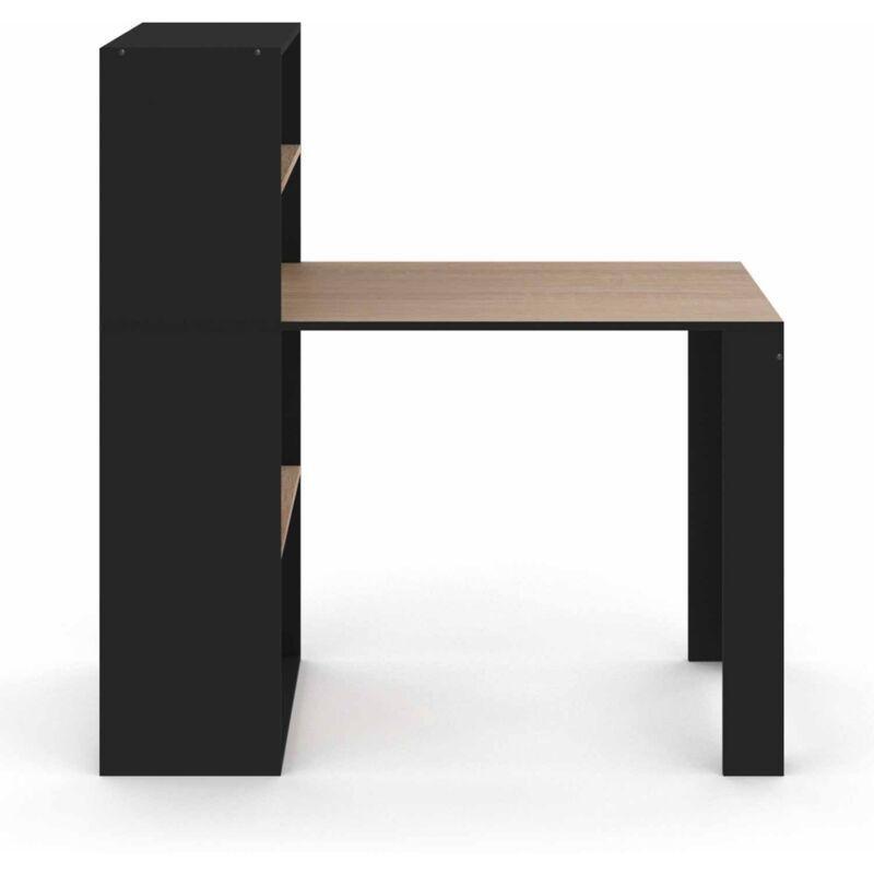 Siyah Yonga Levha Raflı Çocuk Bilgisayar Masası-113x60x120 cm - 115813