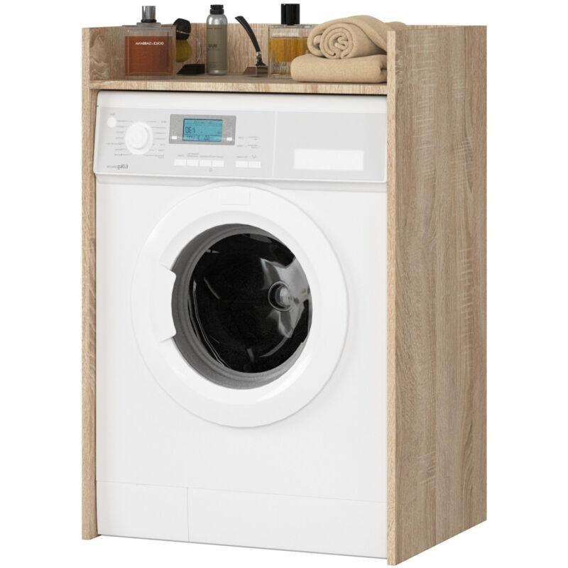 Sonoma Meşe Laminat Raflı Çamaşır Makinesi Dolabı-64x50x98 cm - 118237