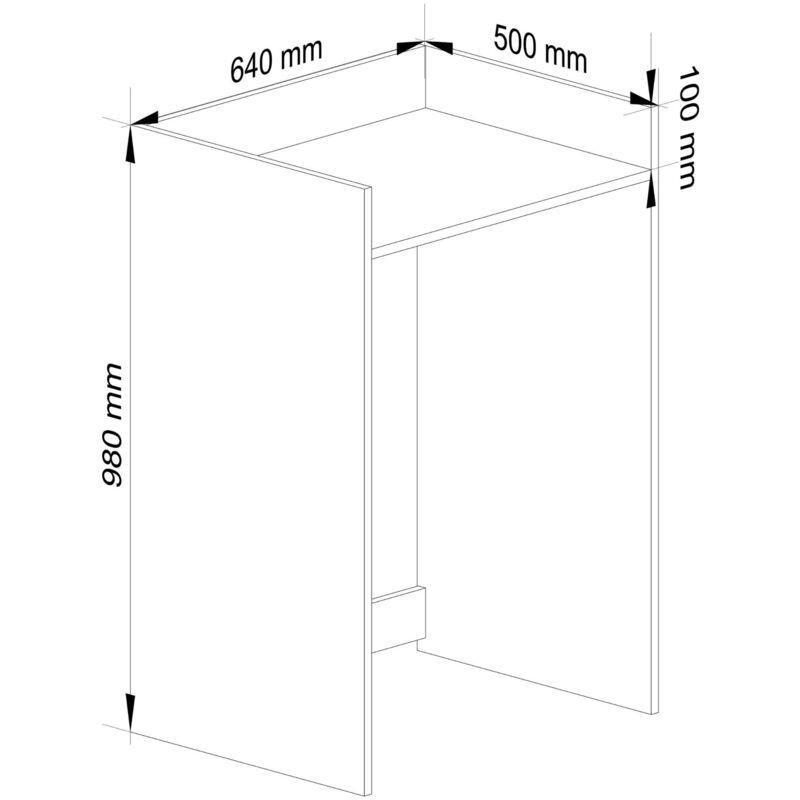 Sonoma Meşe Laminat Raflı Çamaşır Makinesi Dolabı-64x50x98 cm - 118237