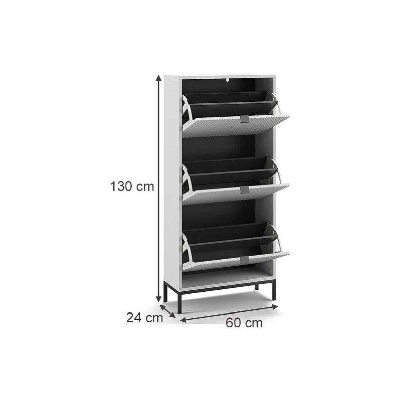 Viking Meşe Rengi 3 Düşer Kapaklı Ayakkabılık - 60x24x130 cm - 118546