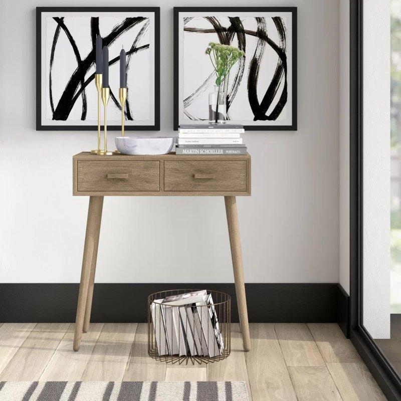 Yeşil Çam ve Masif Ahşap 2 Çekmeceli Retro Dresuar - 74 cm - 132668