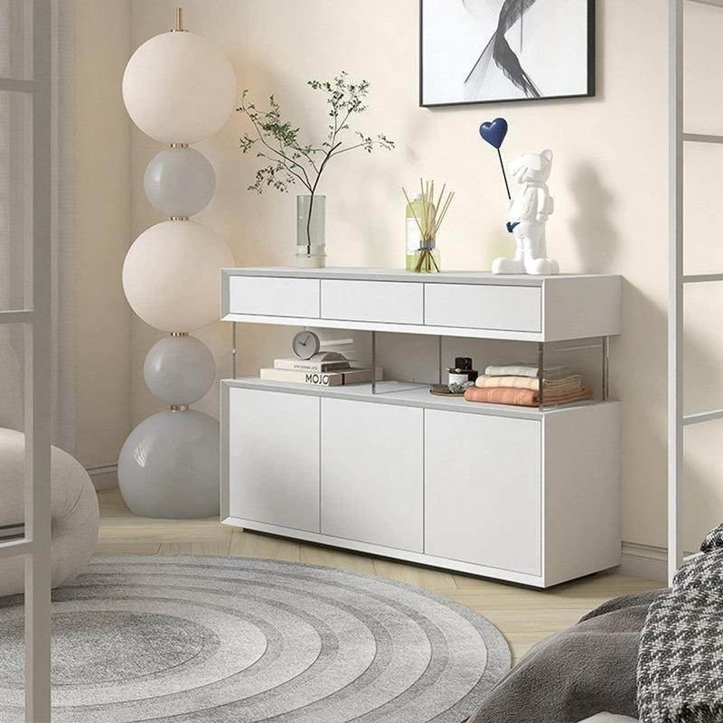 Yeşil Endüstriyel Ahşap Akrilik Detaylı 3 Çekmeceli Konsol - 120 cm - 129067