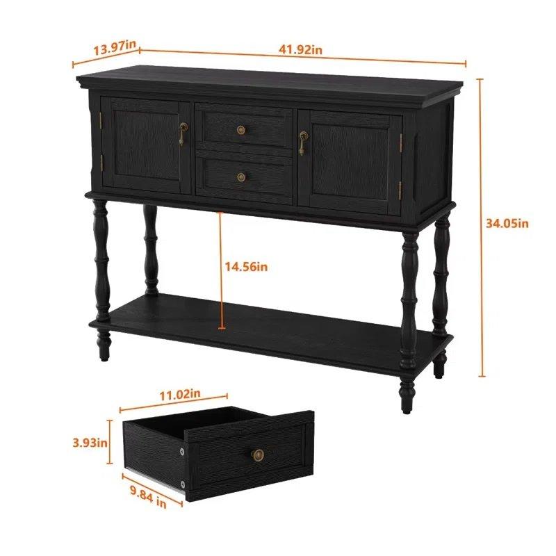 Yeşil Kestane ve MDF 2 Çekmeceli Dolaplı Country Yeşil Dresuar - 107 cm - 132758