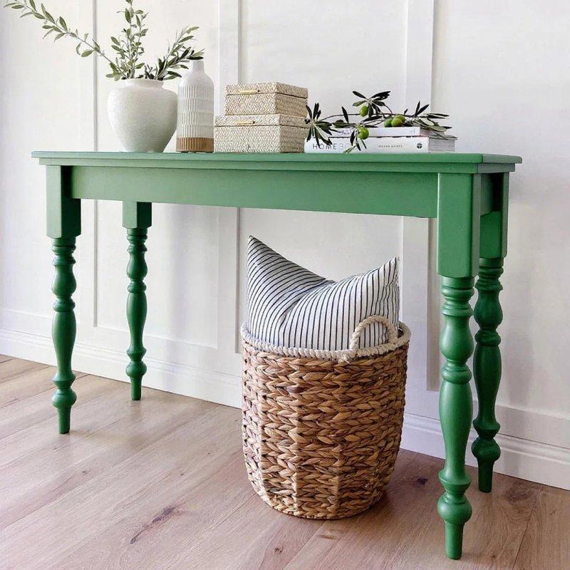 Yeşil Masif ve Endüstriyel Ahşap Leke Tutmaz Dikdörtgen Dresuar - 100x50x76 cm - 132770