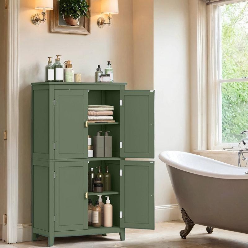 Yeşil Mühendislik Ahşabı Ayarlanabilir Raflı Country Banyo Dolabı-107x60x30 cm - 114088