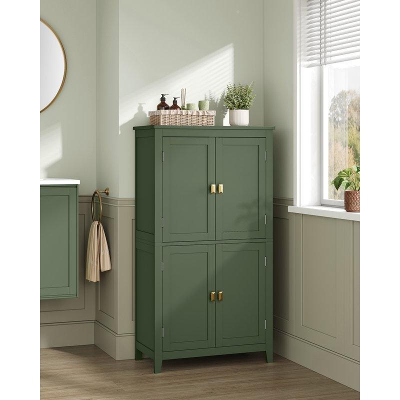 Yeşil Mühendislik Ahşabı Ayarlanabilir Raflı Country Banyo Dolabı-107x60x30 cm - 114088