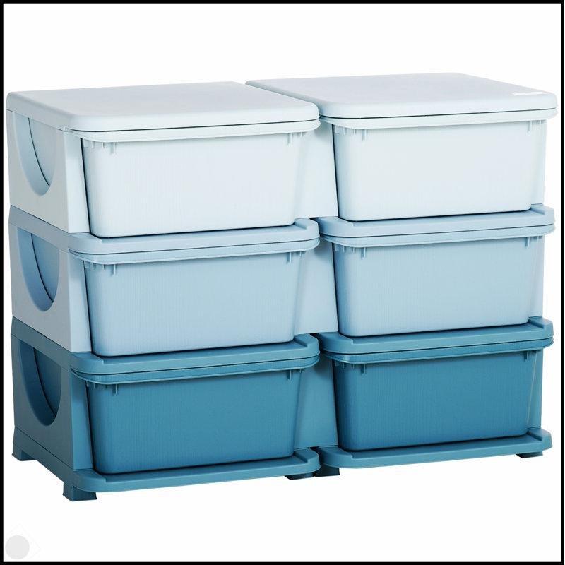 3 Katlı 6 Çekmeceli Plastik Oyuncak Dolabı - 75x37x57 cm - 150141