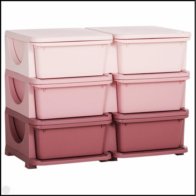 3 Katlı 6 Çekmeceli Plastik Oyuncak Dolabı - 75x37x57 cm - 150141