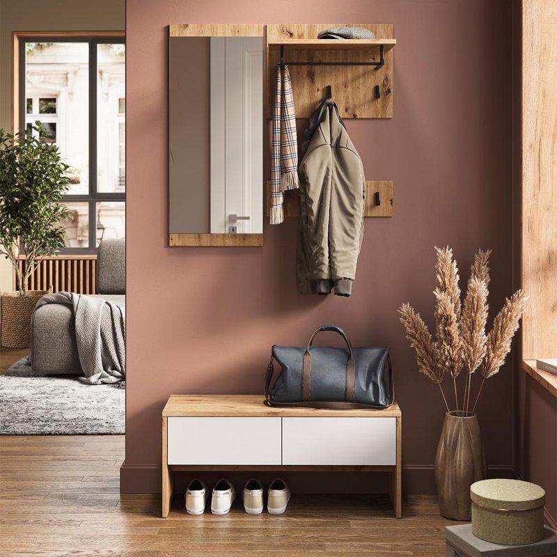 4 Parçalı Dikdörtgen Portmanto Vestiyer - 90 cm - 159268