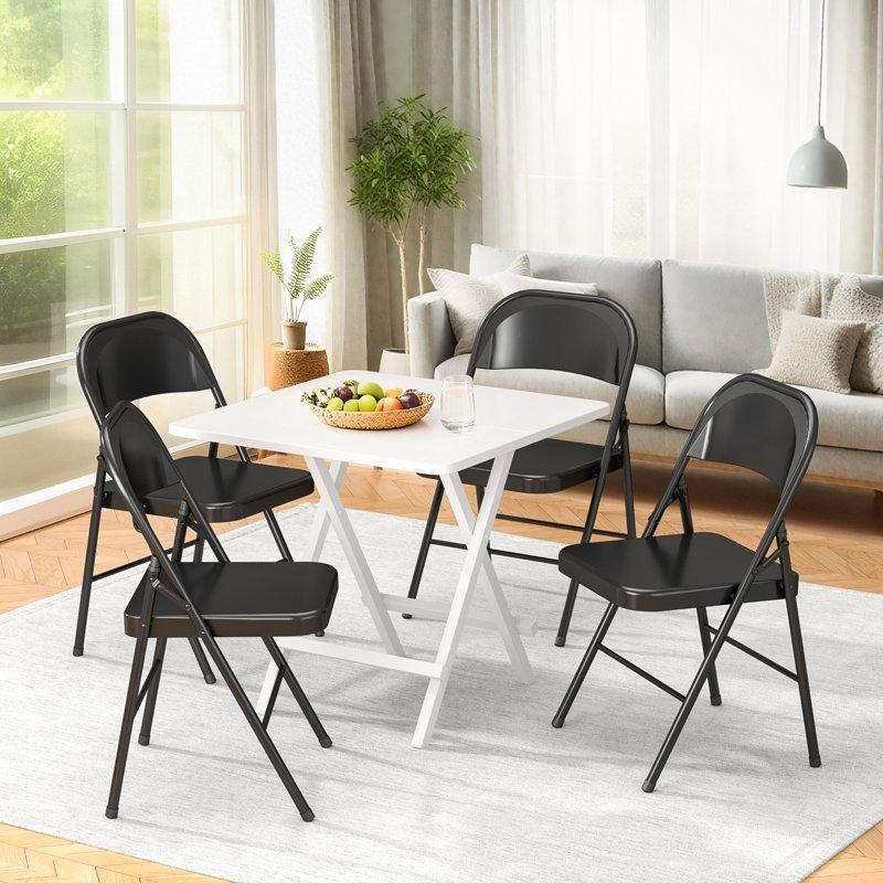 4lü Set Çelik İstiflenebilir Katlanır Sandalye - 146145