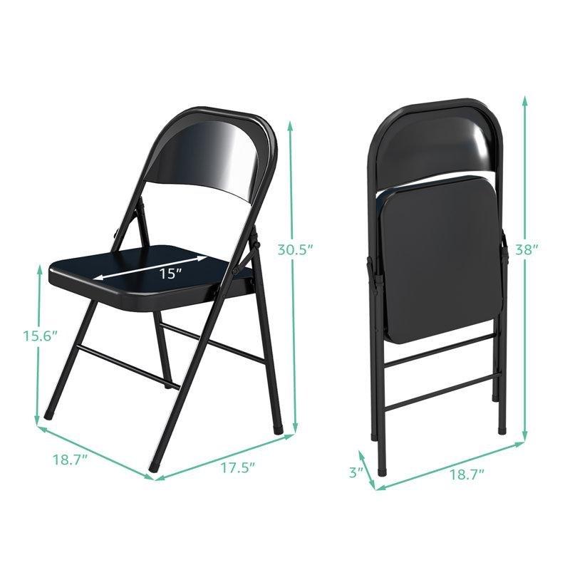 4lü Set Çelik İstiflenebilir Katlanır Sandalye - 146145