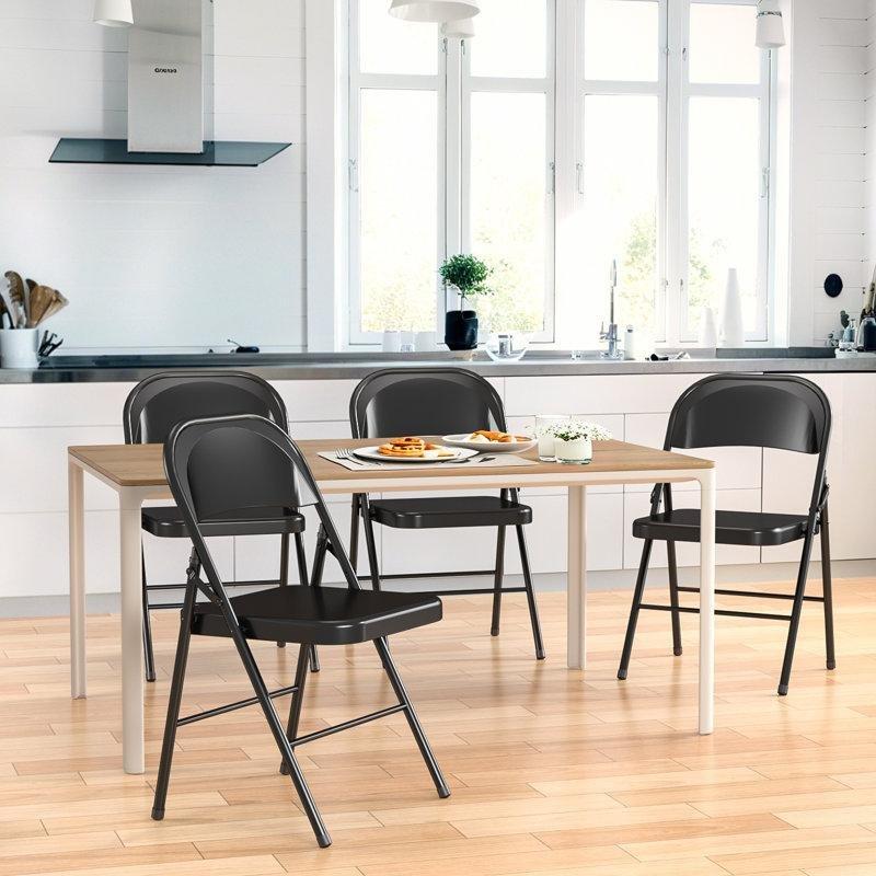 4lü Set Çelik İstiflenebilir Katlanır Sandalye - 146145