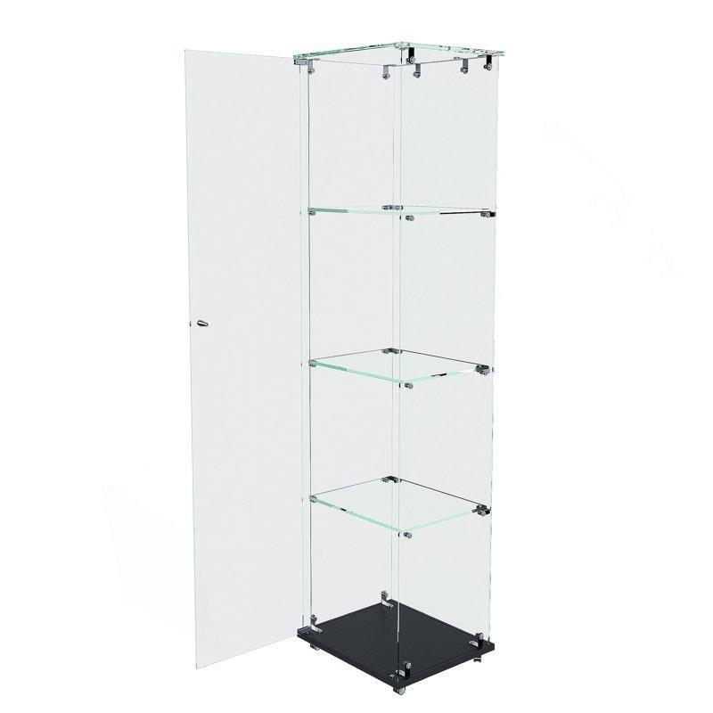 5 Modlu LED Aydınlatmalı 4 Raflı Temperli Camlı Oyuncak Dolabı - 160x35x30 cm - 150252