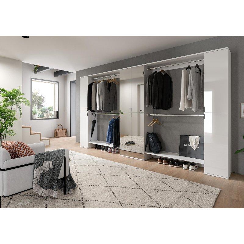 5 Parçalı Aynalı 8 Kapaklı Portmanto Vestiyer - 341 cm - 159319