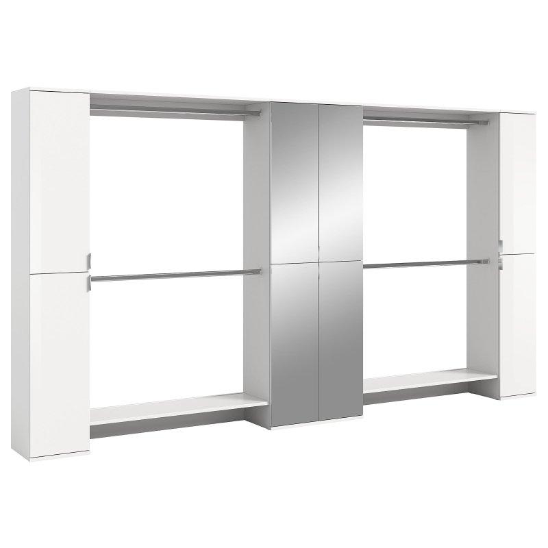 5 Parçalı Aynalı 8 Kapaklı Portmanto Vestiyer - 341 cm - 159319